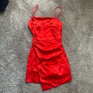 Brand New Red Satin Mini Dress from Zara!